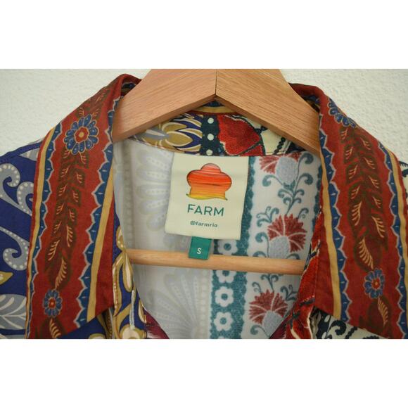 Farm Rio Winter Mix Midi Shirt Dress Size Small - Picture 5 of 8